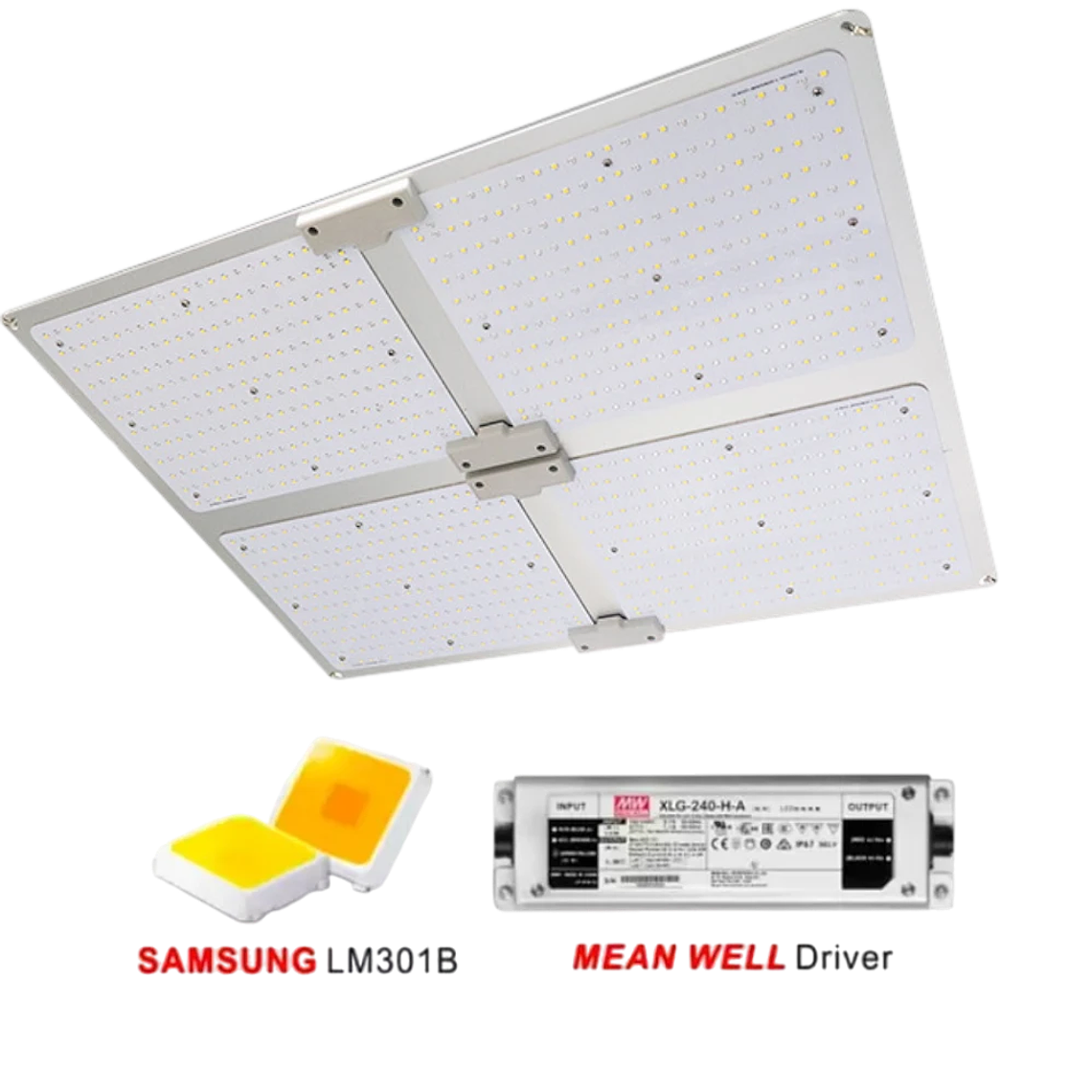 Panel LED 450W indoor  Quantum Board | Samsung LM301B - Mean Well - Full Spectrum UV/IR 1