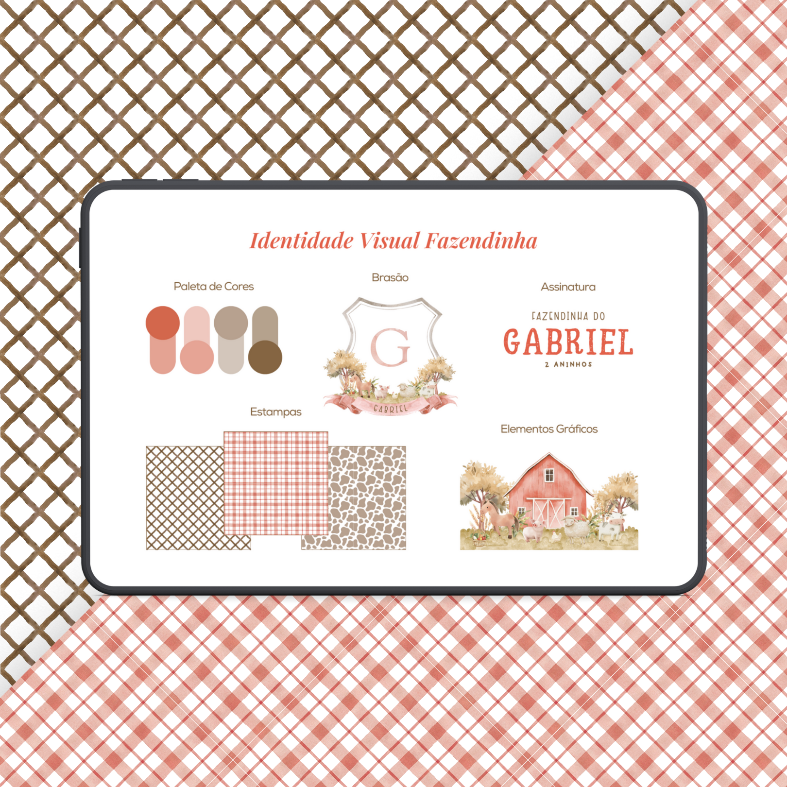 Identidade Visual Pré-Pronta Fazendinha Menino 1