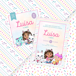 Combo: Save the Date + Convite Digital Estático Casa Mágica da Gabby