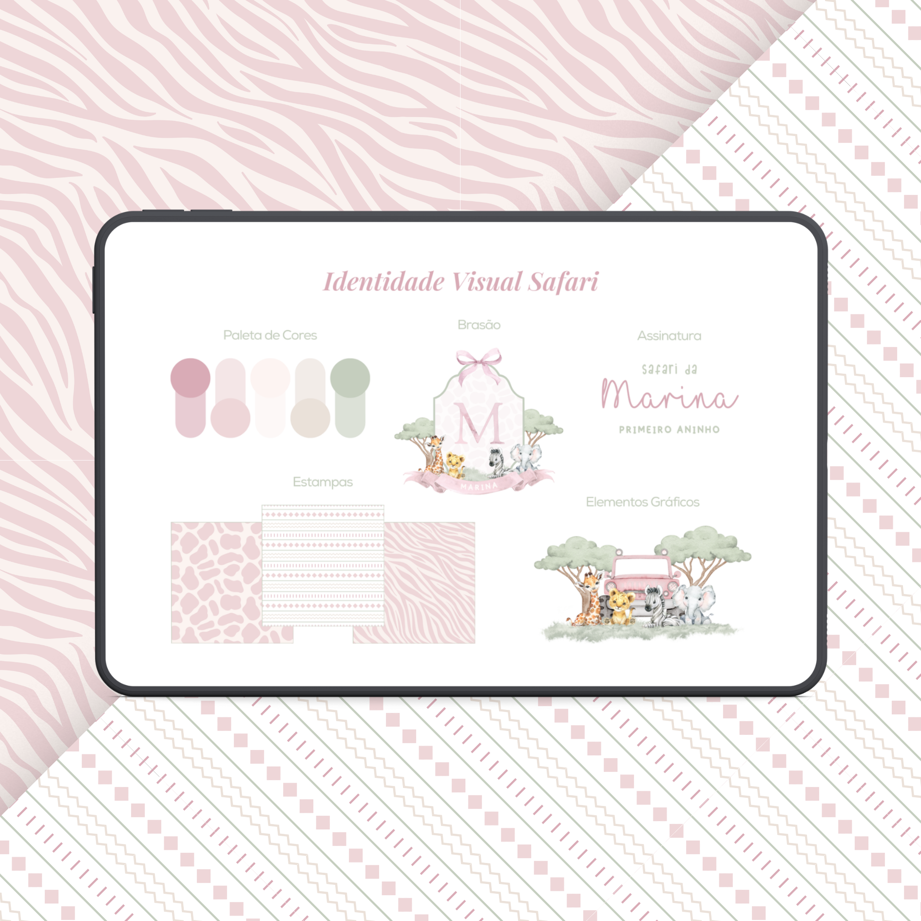 Identidade Visual Pré-Pronta Safari Menina 1