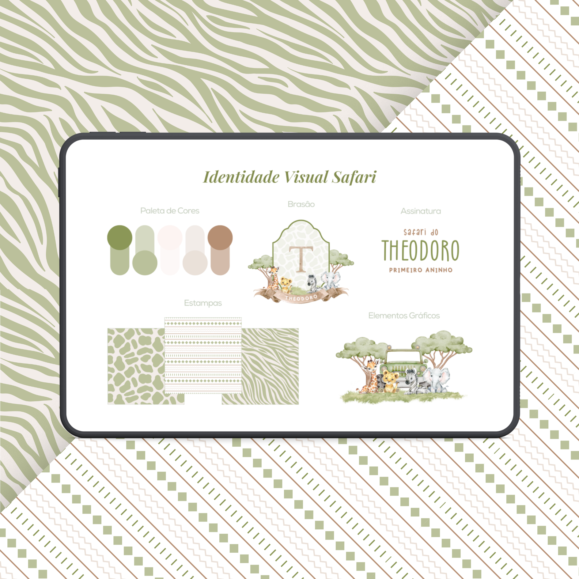 Identidade Visual Pré-Pronta Safari Menino 1
