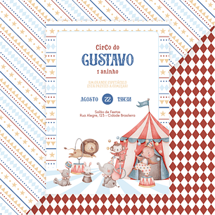 Convite Digital Estático Circo Menino