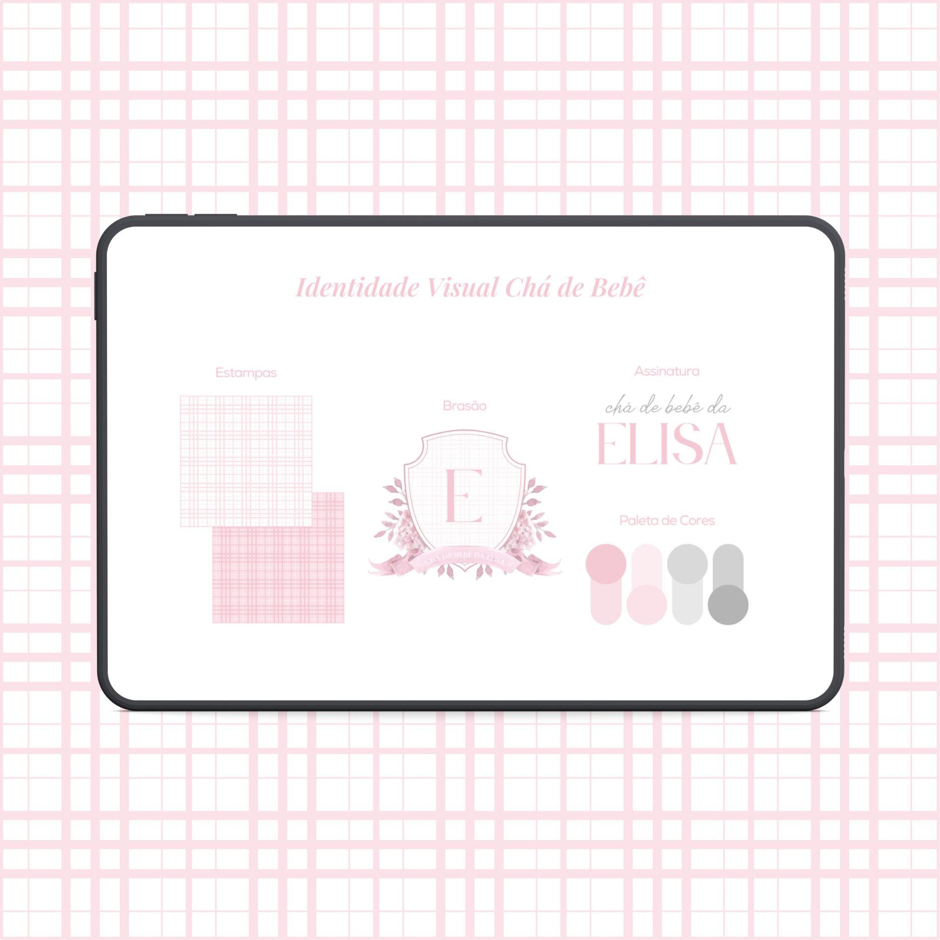 Identidade Visual Pré-Pronta Chá de Bebê Menina 1