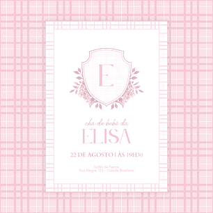 Convite Digital Estático Chá de Bebê Menina