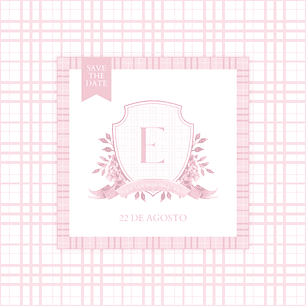 Save the Date Digital Estático Chá de Bebê Menina