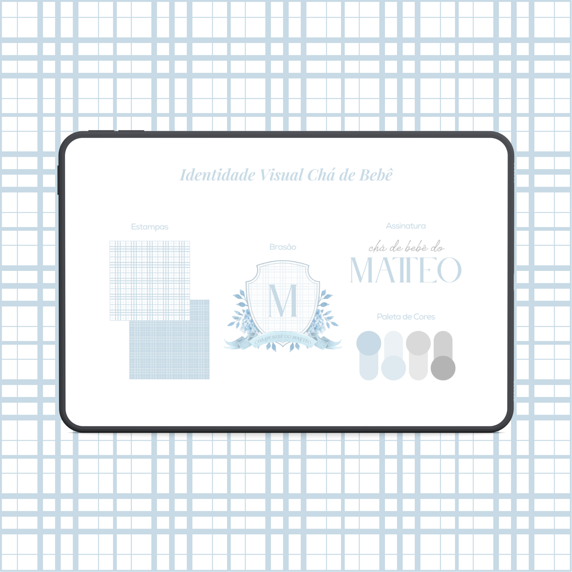 Identidade Visual Pré-Pronta Chá de Bebê Menino 1