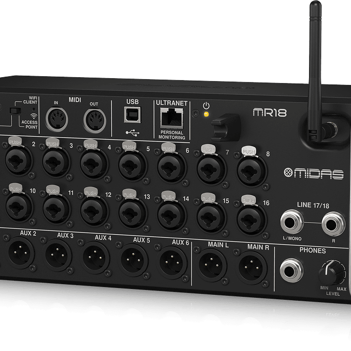 Consola Digital Con Interfaz MIDAS MR18 3