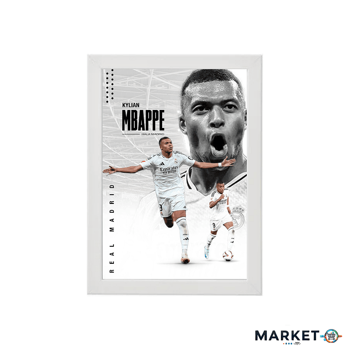 Kylian Mbappé – Cuadro Deportivo de Fútbol | Diseño Premium 21x30 1