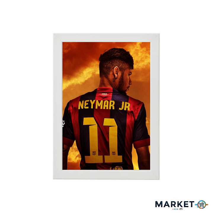 Neymar Barcelona – Cuadro Deportivo de Fútbol | Diseño Premium 21x30 1