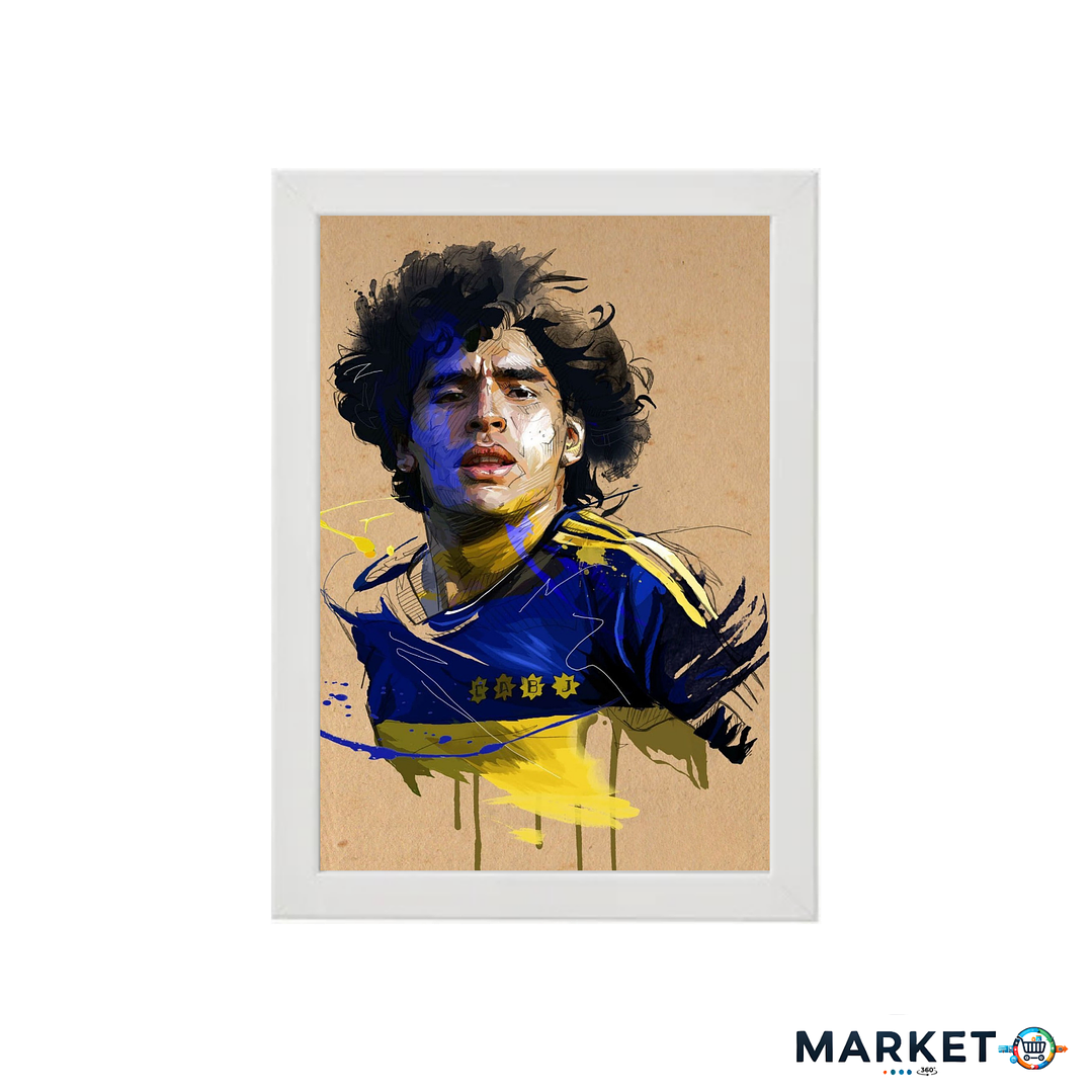 Maradona – Cuadro Deportivo de Fútbol | Diseño Premium 21x30 1