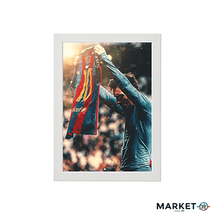 Messi Barcelona – Cuadro Deportivo de Fútbol | Diseño Premium 21x30