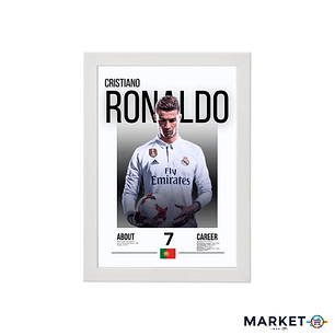 Cristiano Ronaldo – Cuadro Deportivo de Fútbol | Diseño Premium 21x30