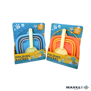 Balde de Playa de Silicona Plegable