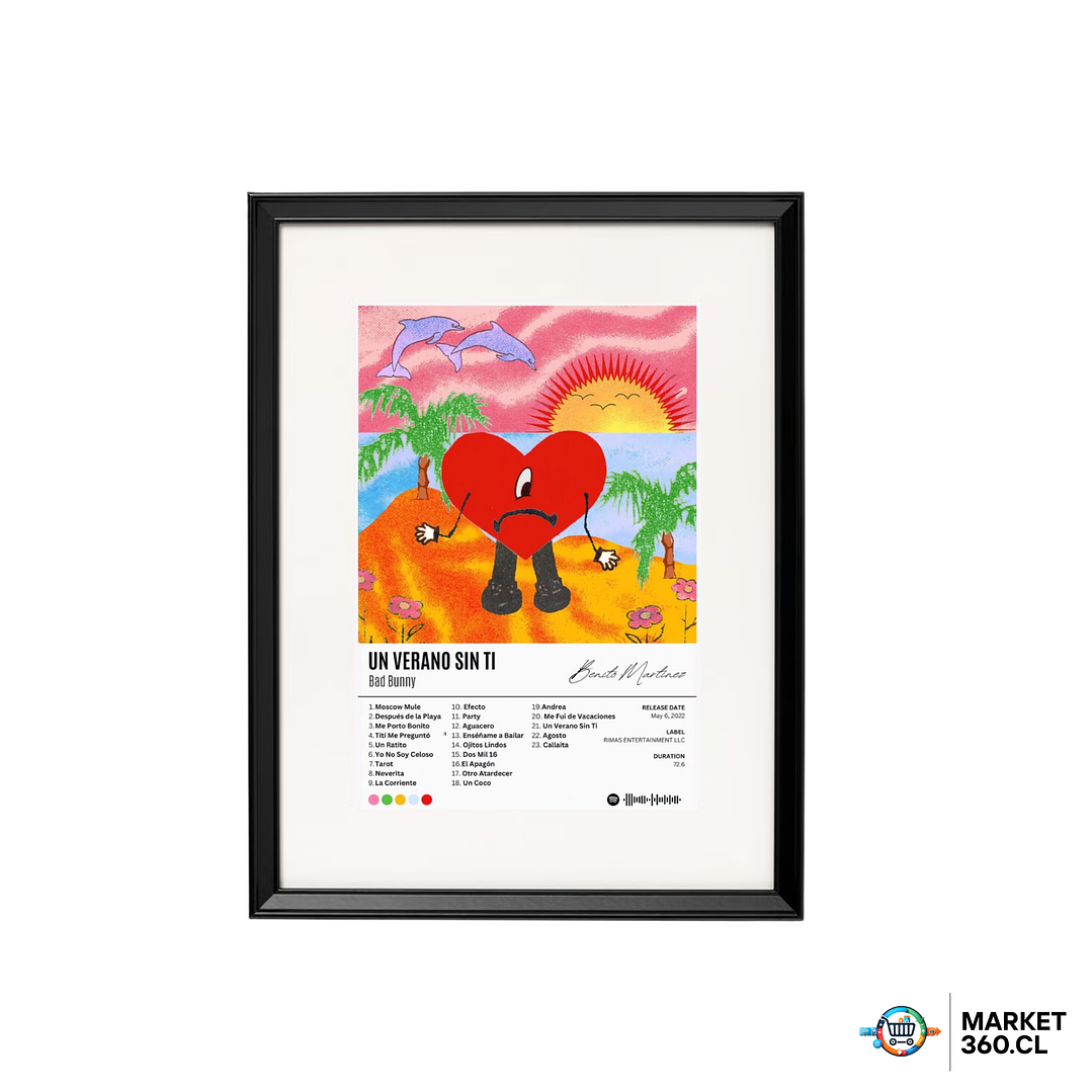 Bad Bunny – Cuadro Decorativo 30x40 cm | Un Verano Sin Ti | Diseño Premium 1
