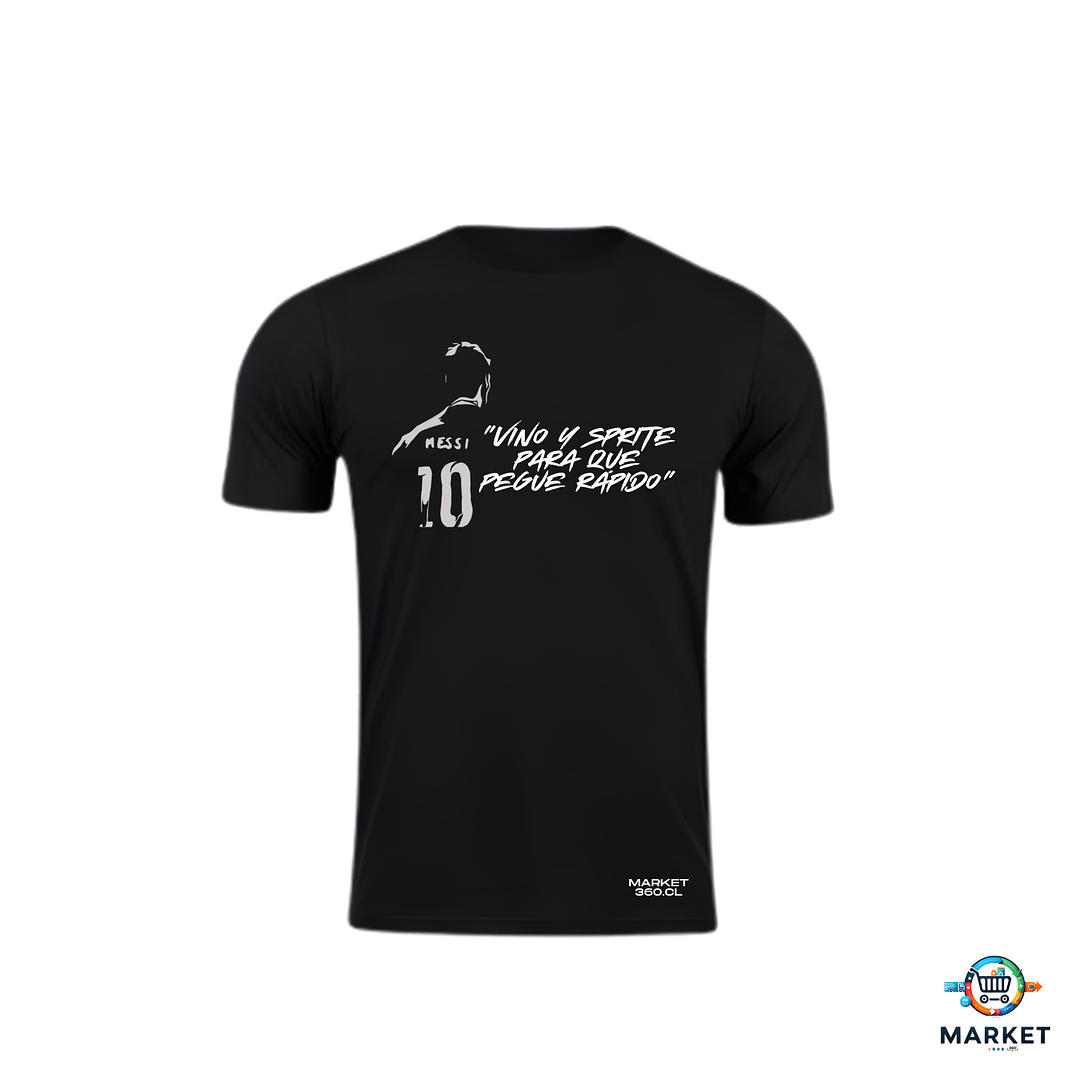 Polera Messi - Vino y Sprite para que pegue rapido 1