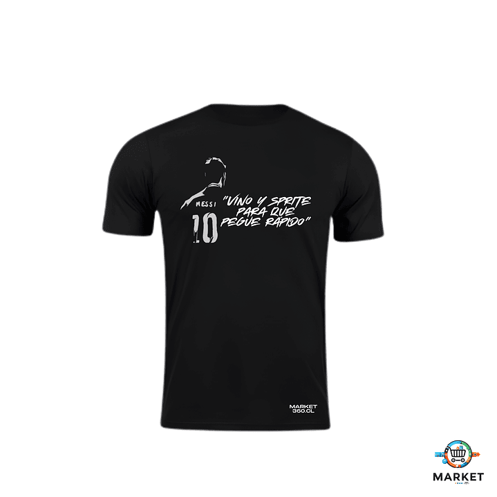 Polera Messi - Vino y Sprite para que pegue rapido 1