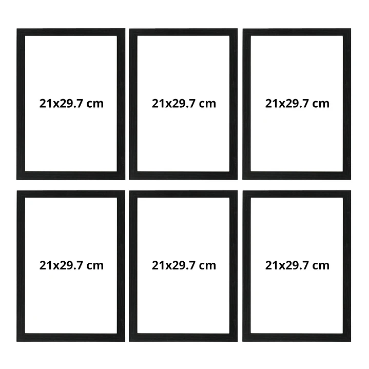 Pack 6 Marcos Fotografias A4 21x29,7 cm 3
