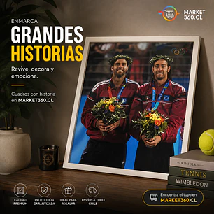 Cuadro Nicolas Massu - Fernando Gónzalez 30x40