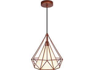 Suspensão NEVADA 1xE27 Alt.Reg.xD.28cm Cobre