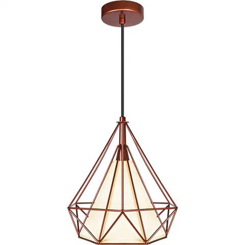 Suspensão NEVADA 1xE27 Alt.Reg.xD.28cm Cobre