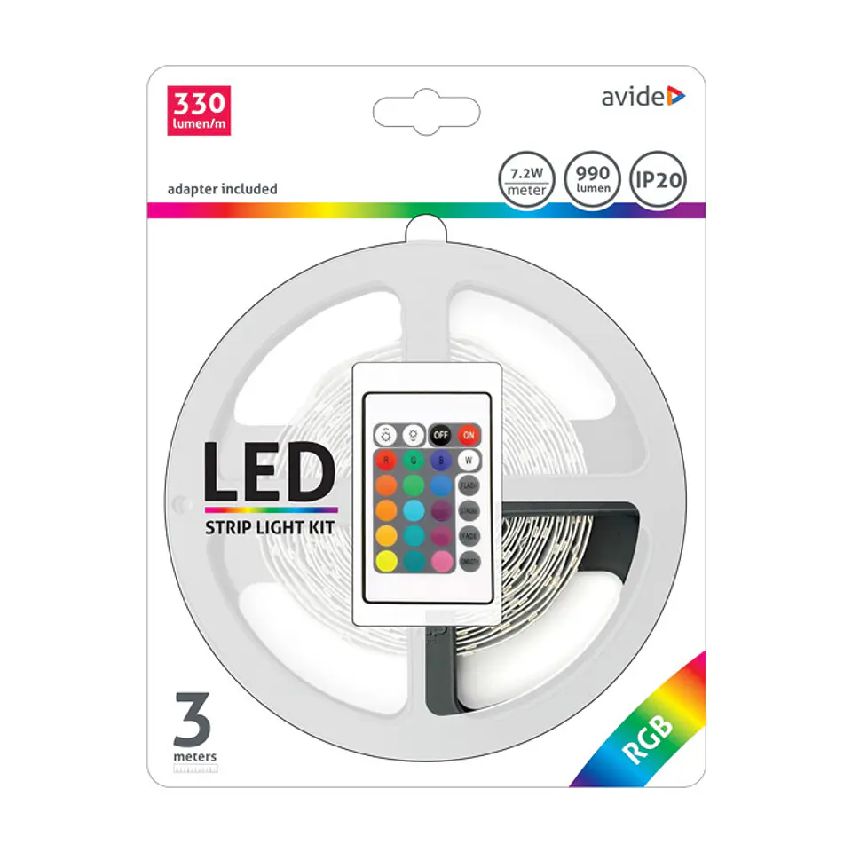 Fita LED Avide RGB COM Comando 1