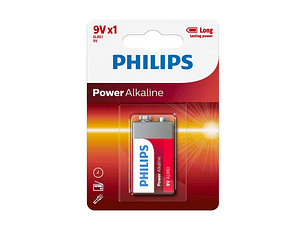 Pilhas Philips Power Alcalina 9V Bl1