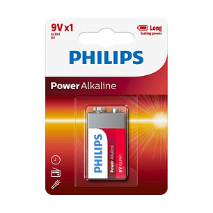 Pilhas Philips Power Alcalina 9V Bl1