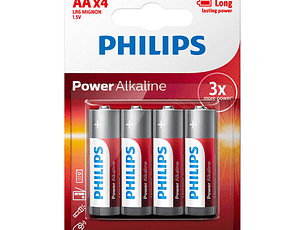 Pilhas Philips Power Alcalina AA Bl4