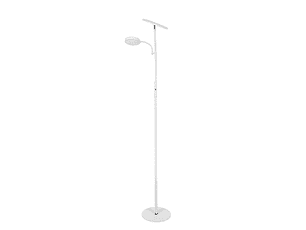 Candeeiro de pé LAGOS com braço de leitura 15+10W LED 4000K 1140+750lm Alt.174xD.24cm branco