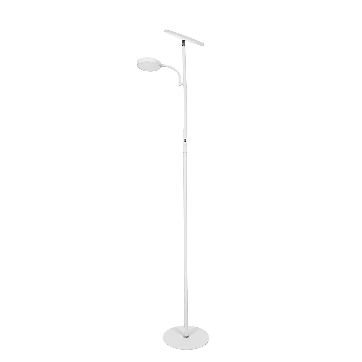 Candeeiro de pé LAGOS com braço de leitura 15+10W LED 4000K 1140+750lm Alt.174xD.24cm branco 1