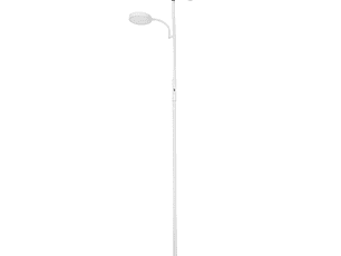 Candeeiro de pé LAGOS com braço de leitura 15+10W LED 4000K 1140+750lm Alt.174xD.24cm branco
