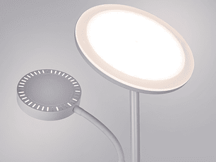 Candeeiro de pé LAGOS com braço de leitura 15+10W LED 4000K 1140+750lm Alt.174xD.24cm branco