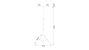 Tripé Avide Telescópico 2 Projetores 20W 4000K Incluídos