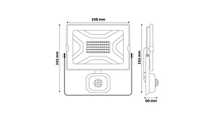 Projetor Avide LED SLIM 50W 4000K Sensor