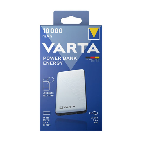 Powerbank Varta 10000MAH Cinza