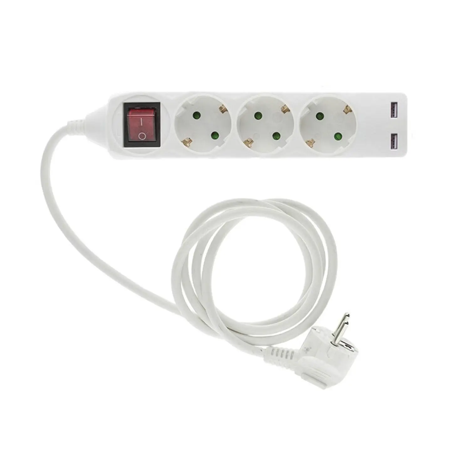 Extensão Entac 3 Tomadas + 2 USB 1,5MT 3x1,5MM com Interruptor 1