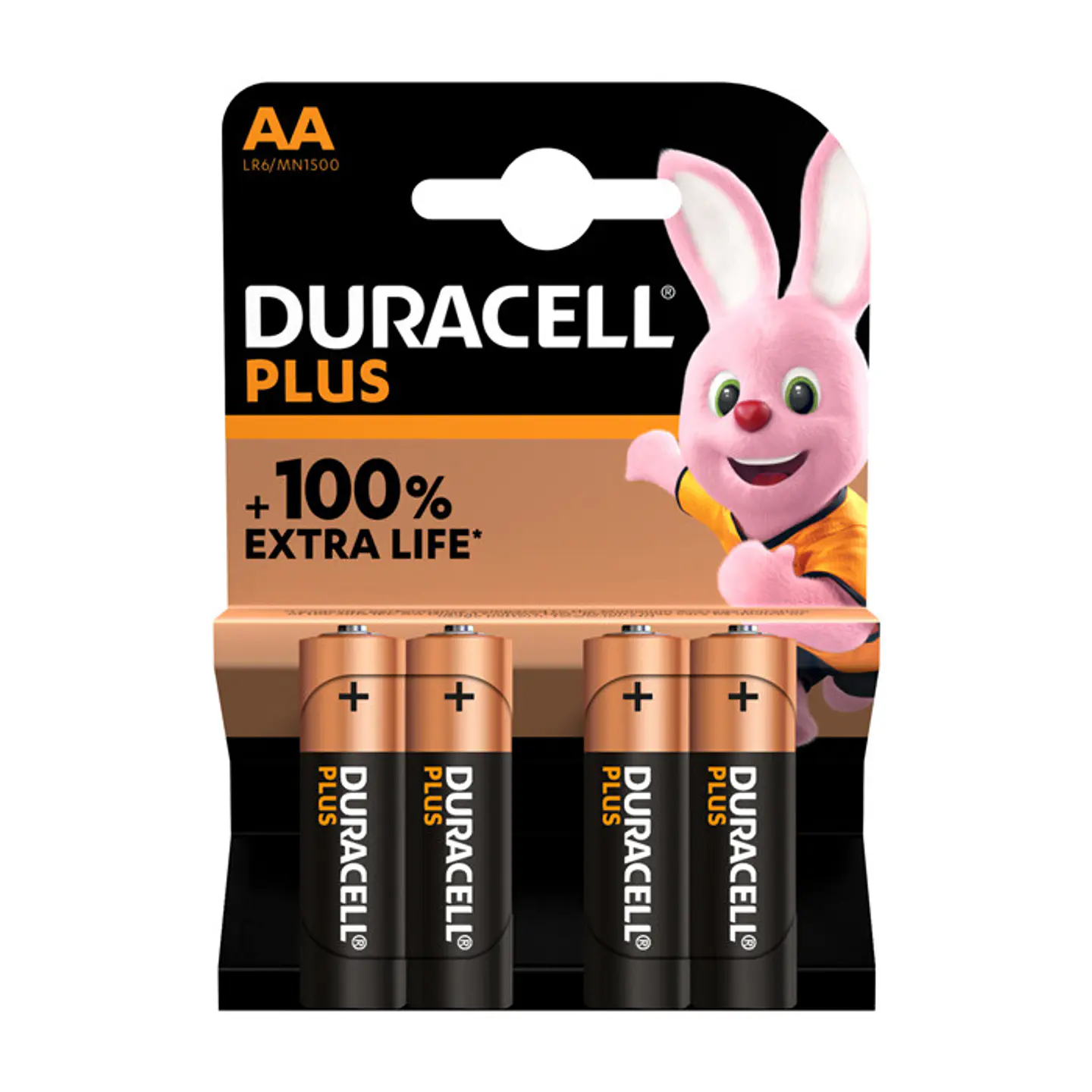 Pilhas Duracell Plus 100 MN1500 AA Bl4 1