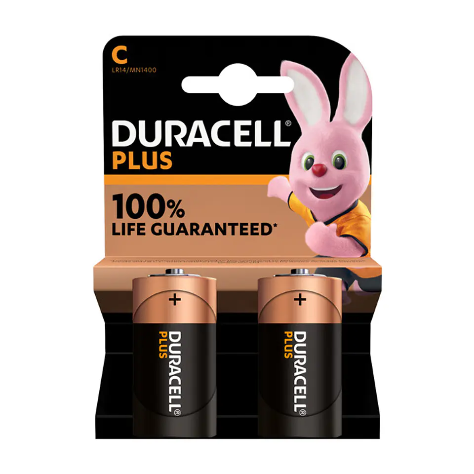Pilhas Duracell Plus 100 MN1400 C Bl2 1