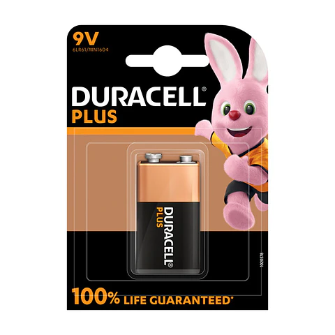 Pilhas Duracell Plus 100 MN1604 9V Bl1