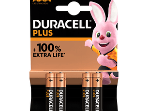 Pilhas Duracell Plus 100 MN2400 AAA Bl4