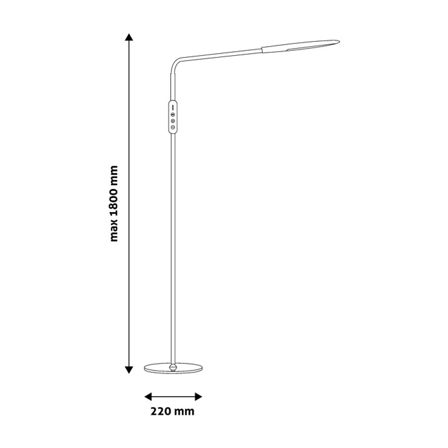 Candeeiro de Pé Avide LED Remo 9W 2