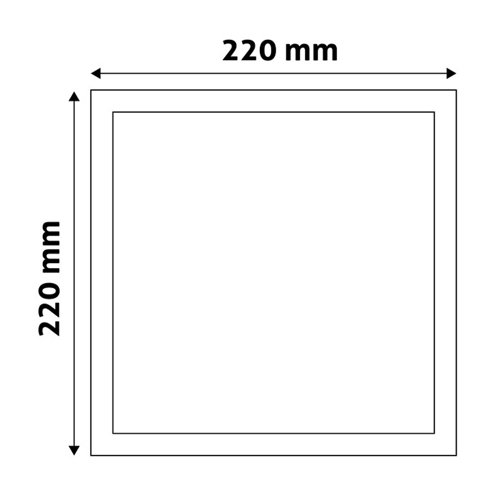 Painel Avide LED Quadrado Saliente Plástico Branco 6400K 4