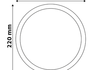 Painel Avide LED Redondo Saliente Branco 6400K