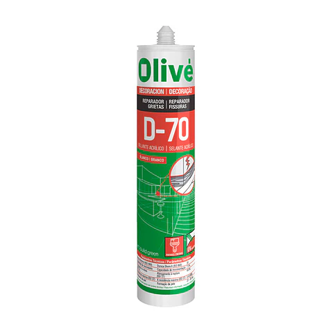 Selante acrílico Fendas e Fissuras Olive D70 Branca 300ML