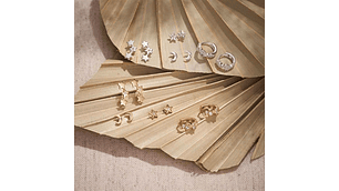 Conjunto de Brincos Seren Alora banho de OURO 18 quilates