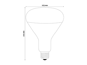 Lâmpada Avide Infravermelhos R125 E27 250W