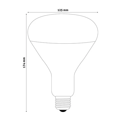 Lâmpada Avide Infravermelhos R125 E27 250W