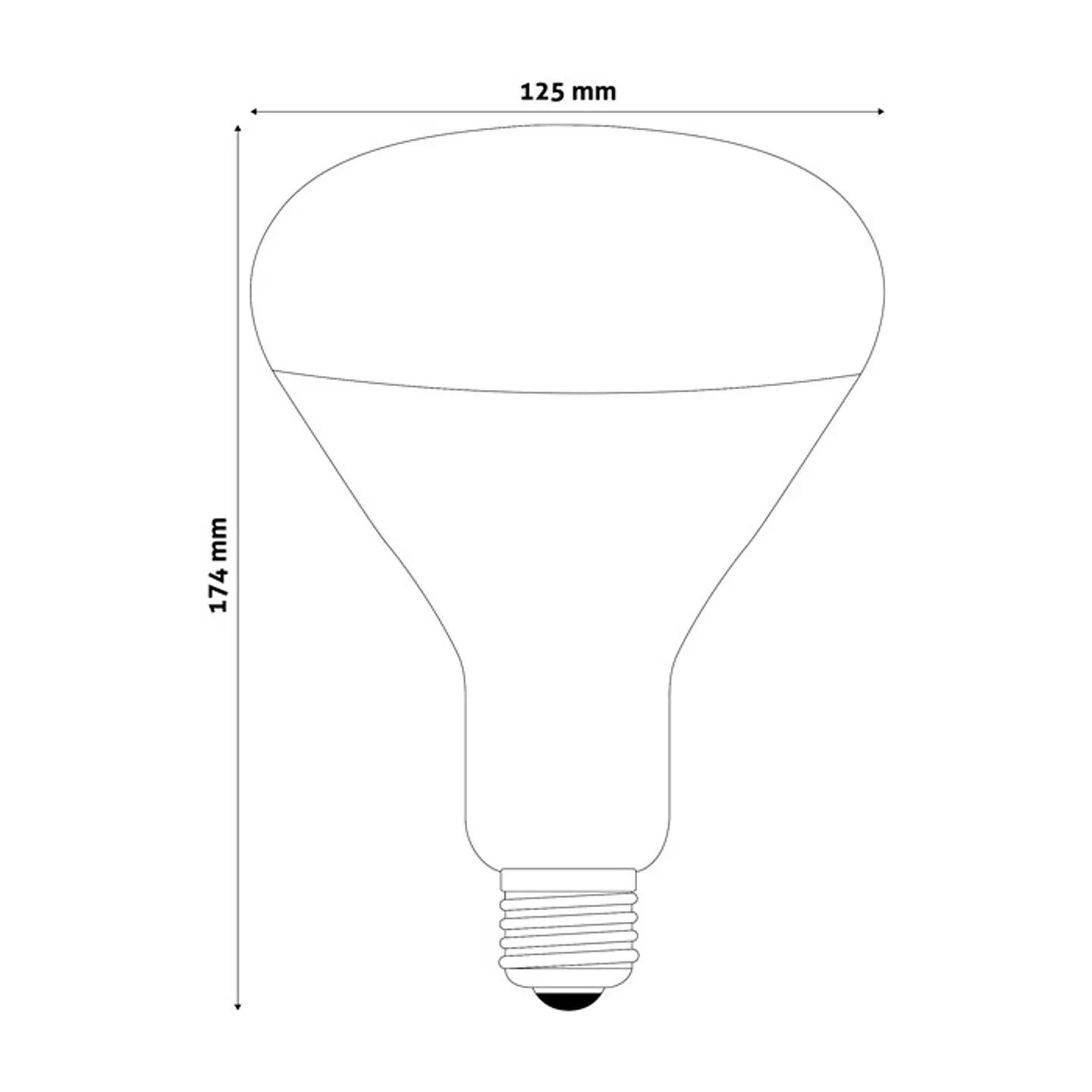 Lâmpada Avide Infravermelhos R125 E27 250W 2