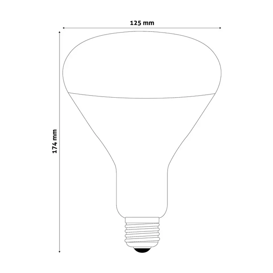 Lâmpada Avide Infravermelhos R125 E27 250W 2