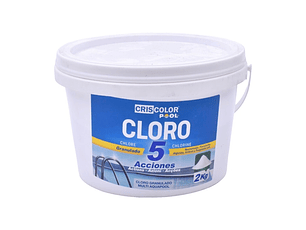CLORO GRANULADO 2KG 5 AÇOES